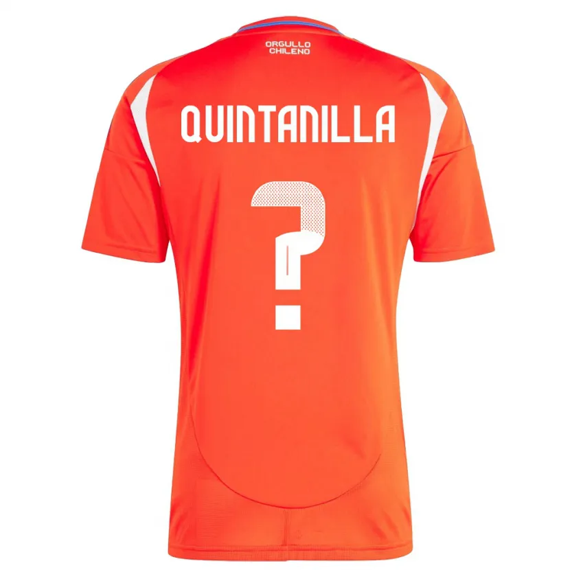 Danxen Hombre Camiseta Chile Vicente Quintanilla #0 Rojo 1ª Equipación 24-26 La Camisa México