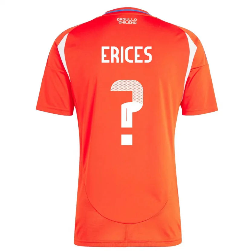 Danxen Hombre Camiseta Chile Felipe Erices #0 Rojo 1ª Equipación 24-26 La Camisa México