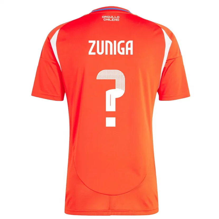 Danxen Hombre Camiseta Chile Máximo Zúñiga #0 Rojo 1ª Equipación 24-26 La Camisa México