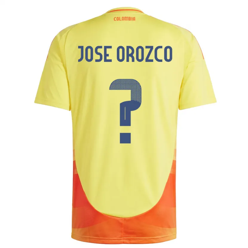 Danxen Hombre Camiseta Colombia Juan José Orozco #0 Amarillo 1ª Equipación 24-26 La Camisa México