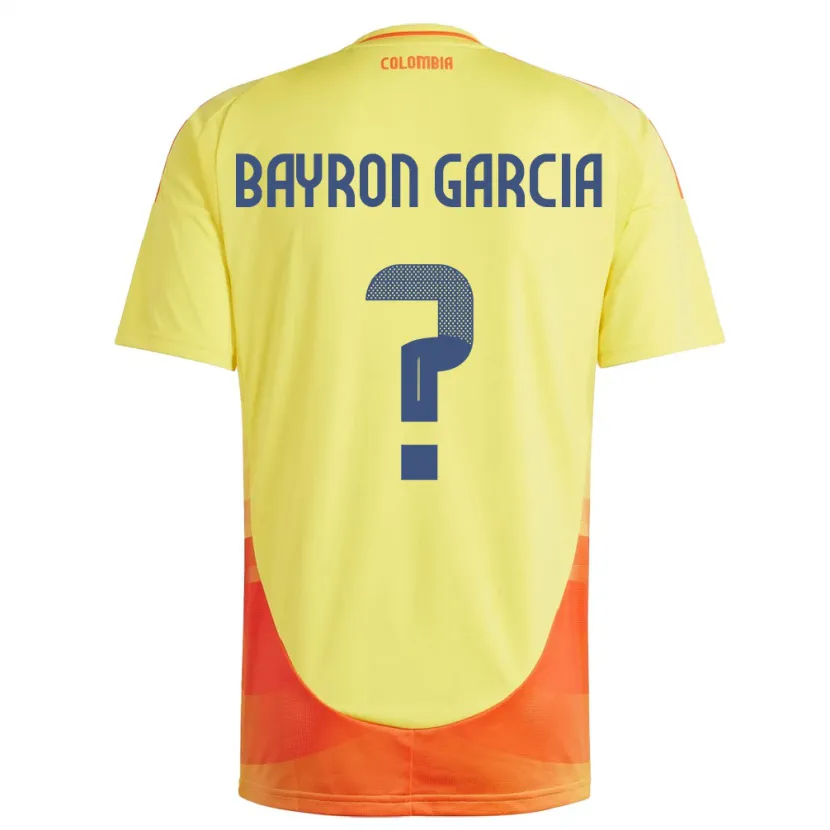 Danxen Hombre Camiseta Colombia Bayron García #0 Amarillo 1ª Equipación 24-26 La Camisa México