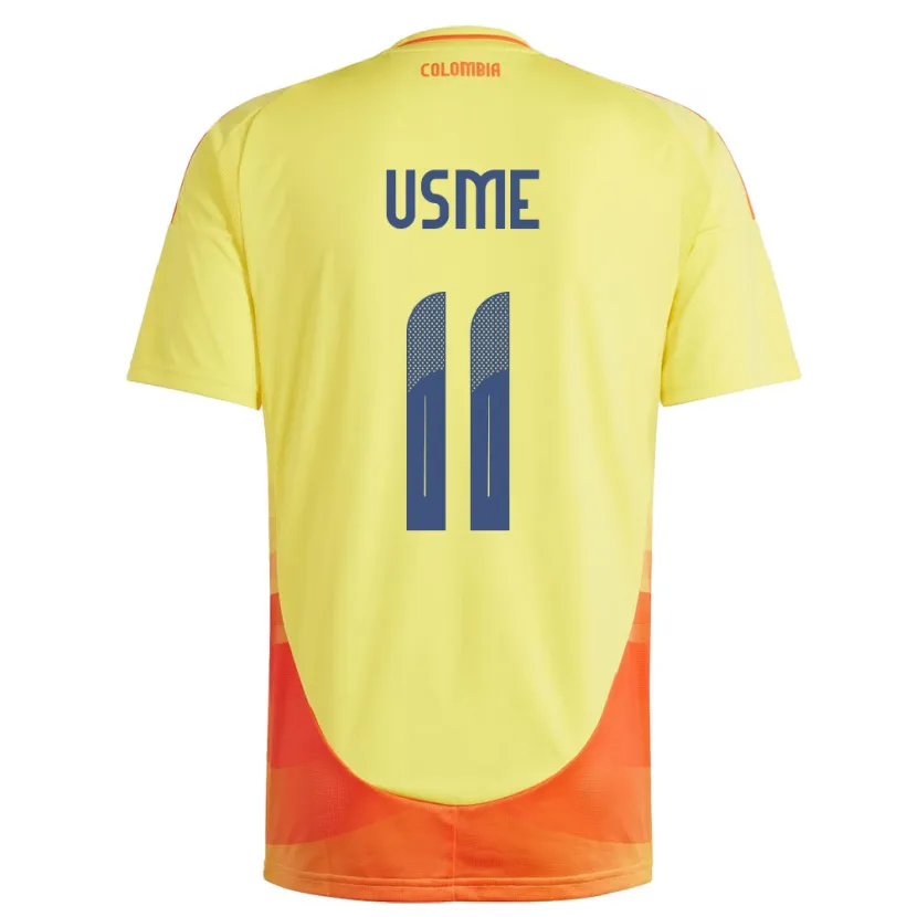 Danxen Hombre Camiseta Colombia Catalina Usme #11 Amarillo 1ª Equipación 24-26 La Camisa México