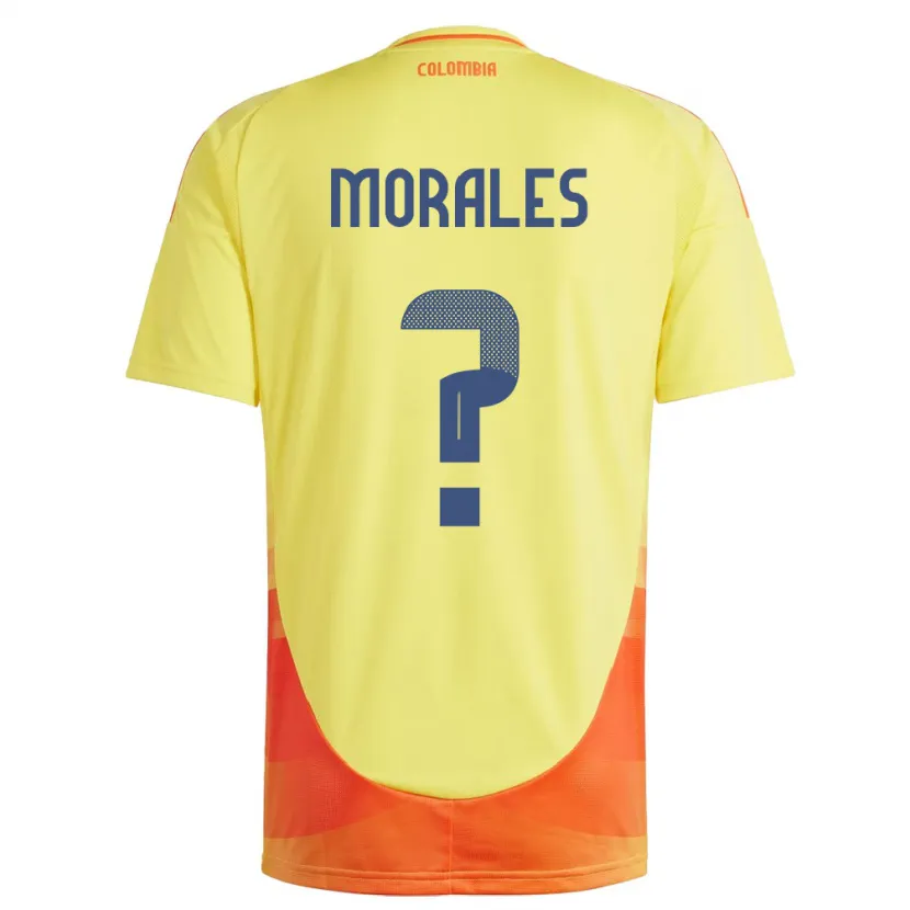 Danxen Hombre Camiseta Colombia María Morales #0 Amarillo 1ª Equipación 24-26 La Camisa México