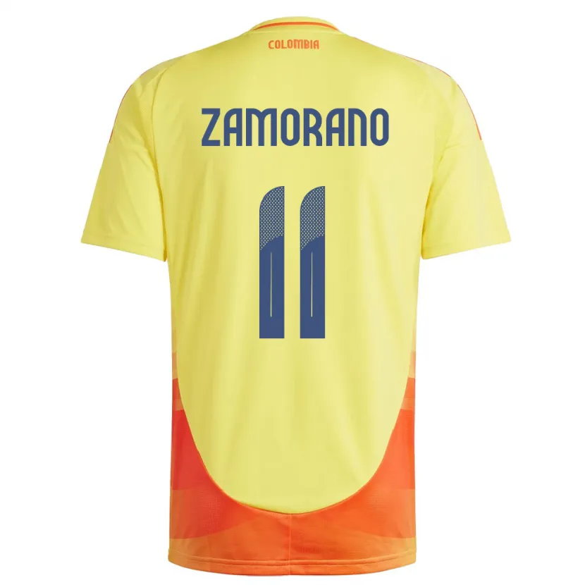 Danxen Hombre Camiseta Colombia Mariana Zamorano #11 Amarillo 1ª Equipación 24-26 La Camisa México