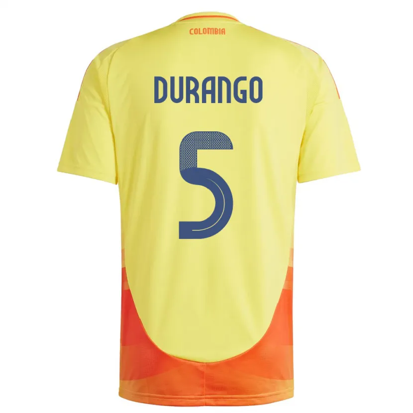 Danxen Hombre Camiseta Colombia Lorena Durango #5 Amarillo 1ª Equipación 24-26 La Camisa México