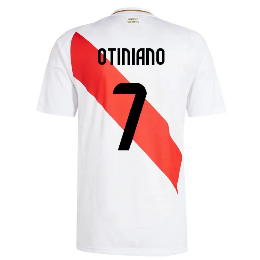 Danxen Hombre Camiseta Perú Steffani Otiniano #7 Blanco 1ª Equipación 24-26 La Camisa México