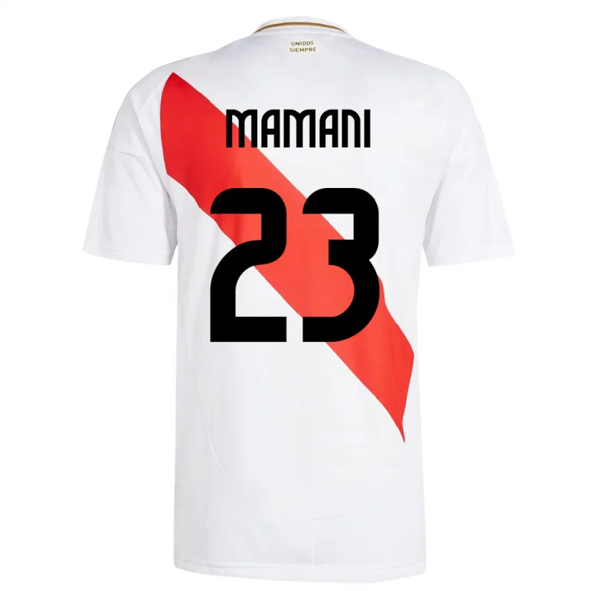 Danxen Hombre Camiseta Perú Julia Mamani #23 Blanco 1ª Equipación 24-26 La Camisa México