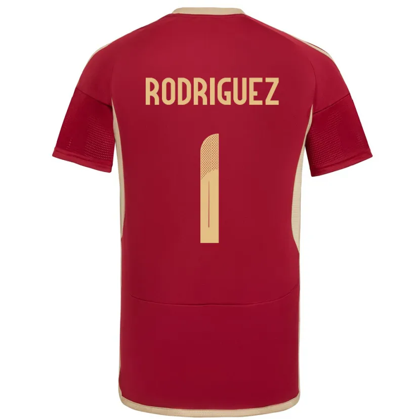 Danxen Hombre Camiseta Venezuela Samuel Rodriguez #1 Borgoña 1ª Equipación 24-26 La Camisa México