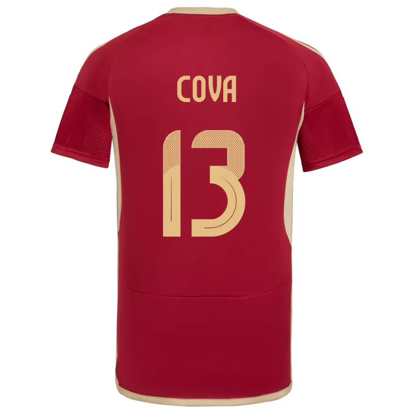 Danxen Hombre Camiseta Venezuela Alejandro Cova #13 Borgoña 1ª Equipación 24-26 La Camisa México