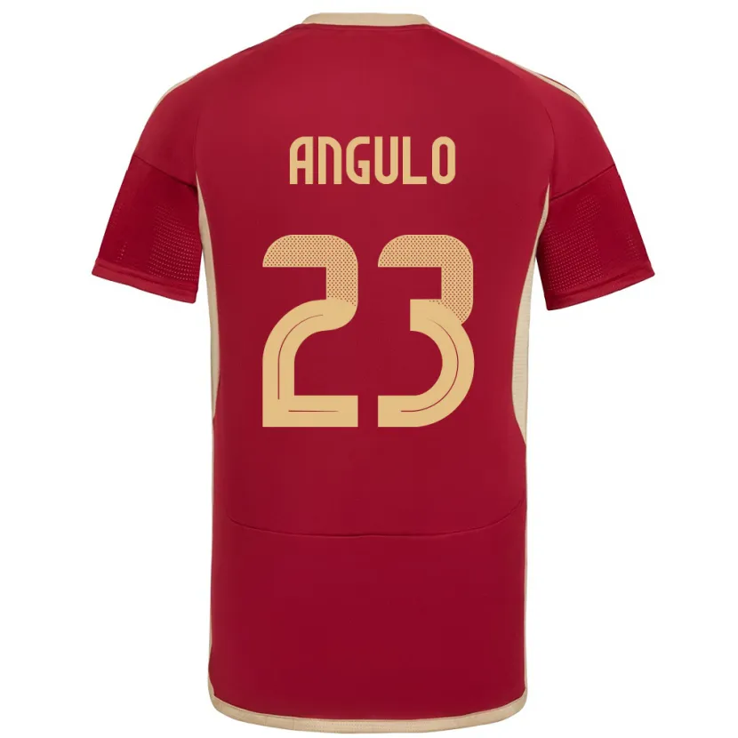 Danxen Hombre Camiseta Venezuela Gabriela Angulo #23 Borgoña 1ª Equipación 24-26 La Camisa México