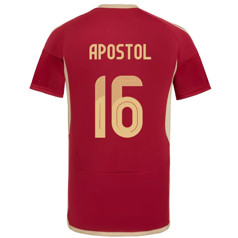 Danxen Hombre Camiseta Venezuela Floriangel Apóstol #16 Borgoña 1ª Equipación 24-26 La Camisa México