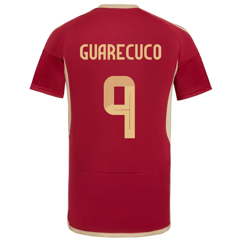 Danxen Hombre Camiseta Venezuela Joemar Guarecuco #9 Borgoña 1ª Equipación 24-26 La Camisa México