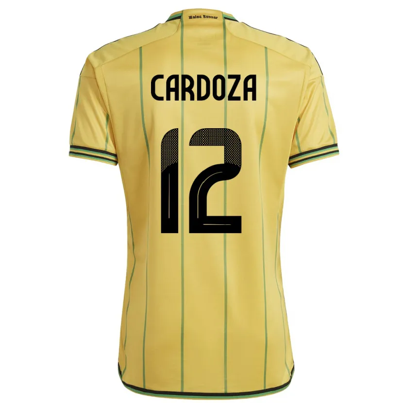 Danxen Hombre Camiseta Jamaica Naya Cardoza #12 Amarillo 1ª Equipación 24-26 La Camisa México