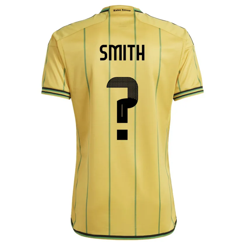 Danxen Hombre Camiseta Jamaica Andrene Smith #0 Amarillo 1ª Equipación 24-26 La Camisa México
