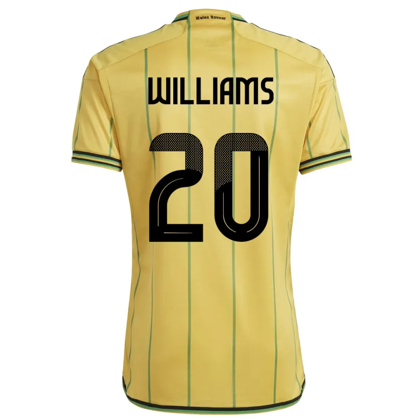 Danxen Hombre Camiseta Jamaica Victoria Williams #20 Amarillo 1ª Equipación 24-26 La Camisa México