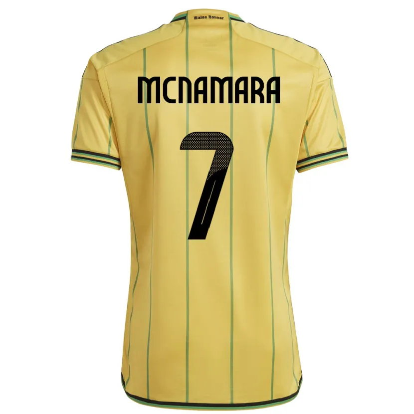 Danxen Hombre Camiseta Jamaica Peyton Mcnamara #7 Amarillo 1ª Equipación 24-26 La Camisa México