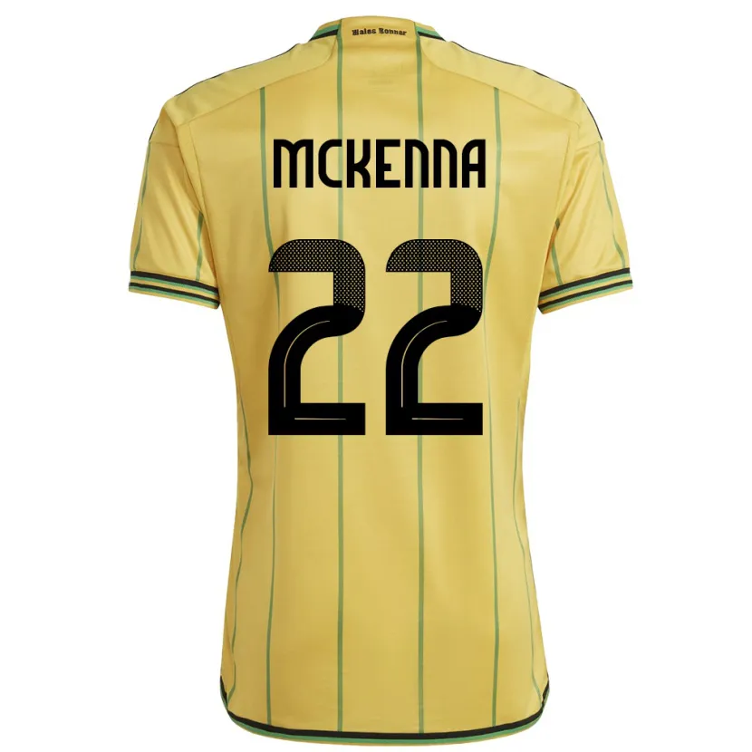 Danxen Hombre Camiseta Jamaica Kayla Mckenna #22 Amarillo 1ª Equipación 24-26 La Camisa México