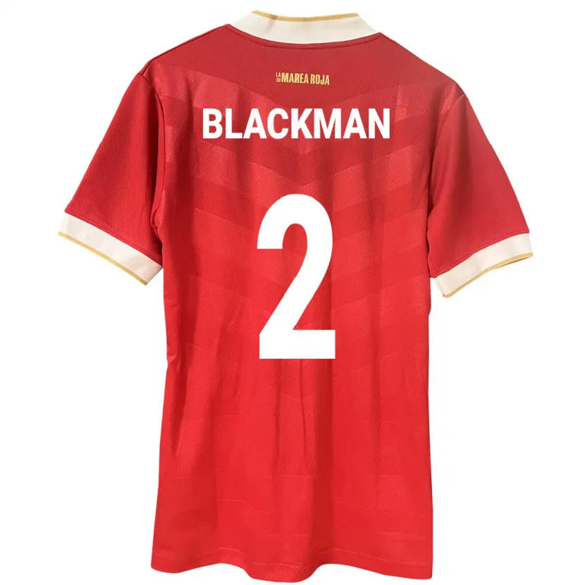Danxen Hombre Camiseta Panamá César Blackman #2 Rojo 1ª Equipación 24-26 La Camisa México