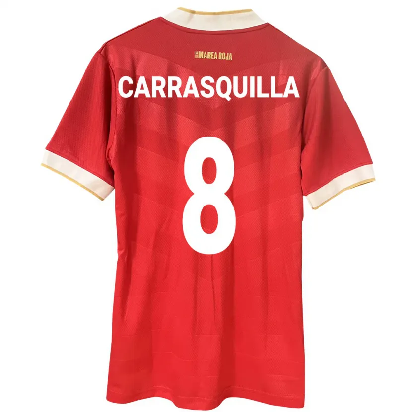 Danxen Hombre Camiseta Panamá Adalberto Carrasquilla #8 Rojo 1ª Equipación 24-26 La Camisa México