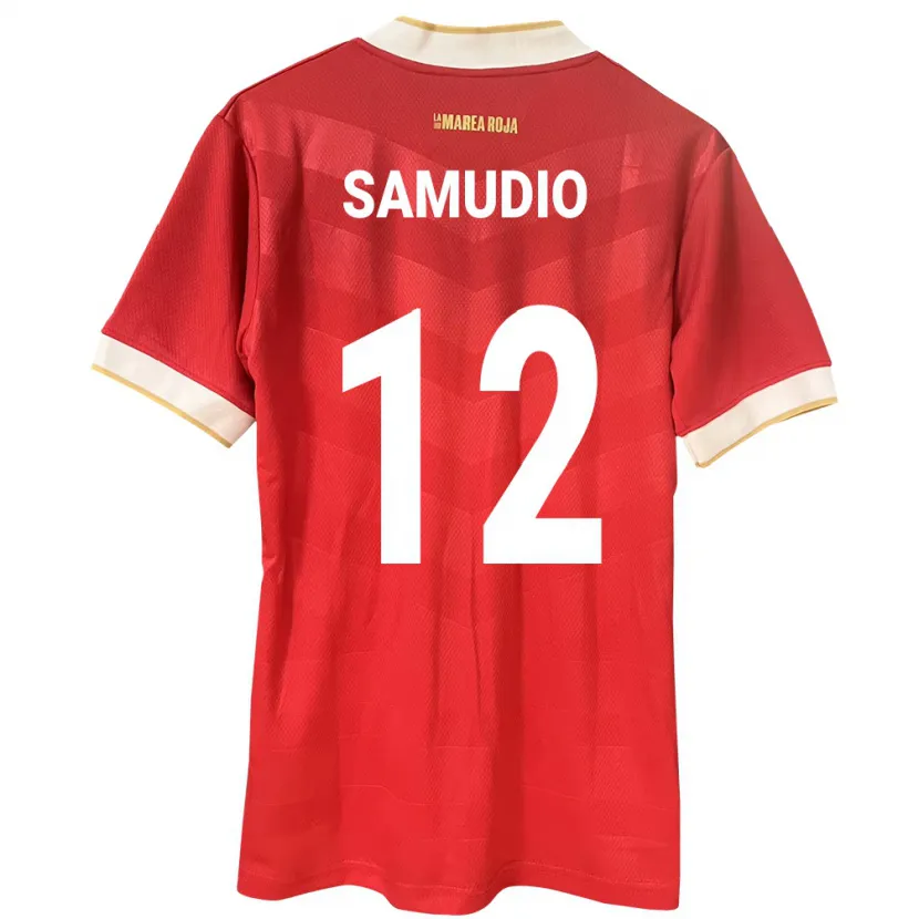 Danxen Hombre Camiseta Panamá César Samudio #12 Rojo 1ª Equipación 24-26 La Camisa México