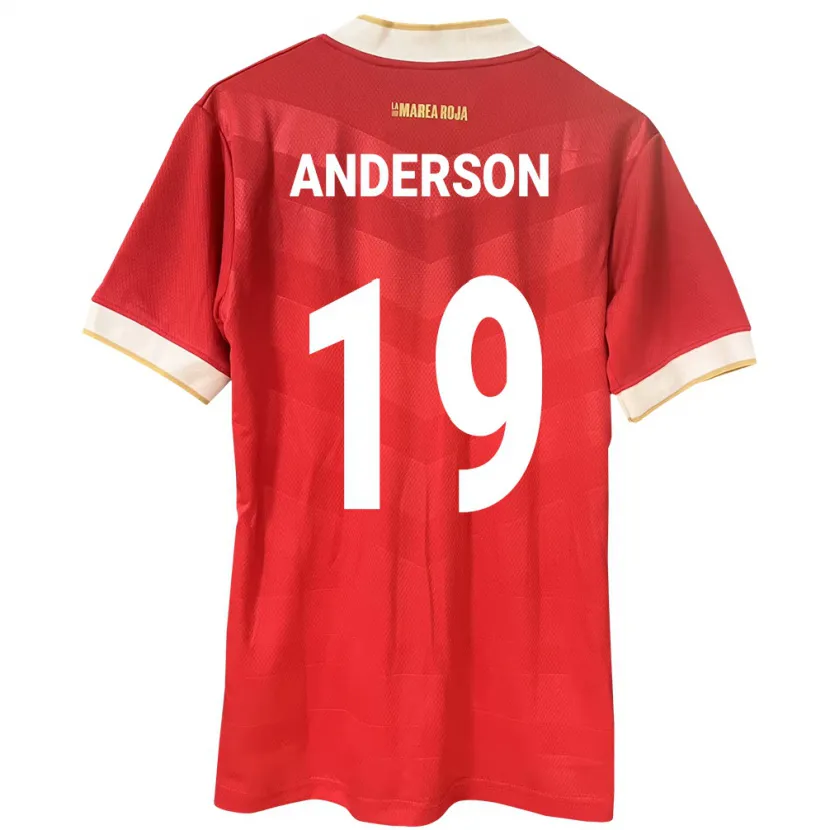 Danxen Hombre Camiseta Panamá Iván Anderson #19 Rojo 1ª Equipación 24-26 La Camisa México