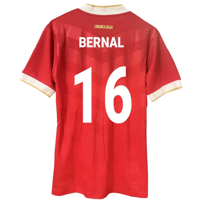 Danxen Hombre Camiseta Panamá José Bernal #16 Rojo 1ª Equipación 24-26 La Camisa México