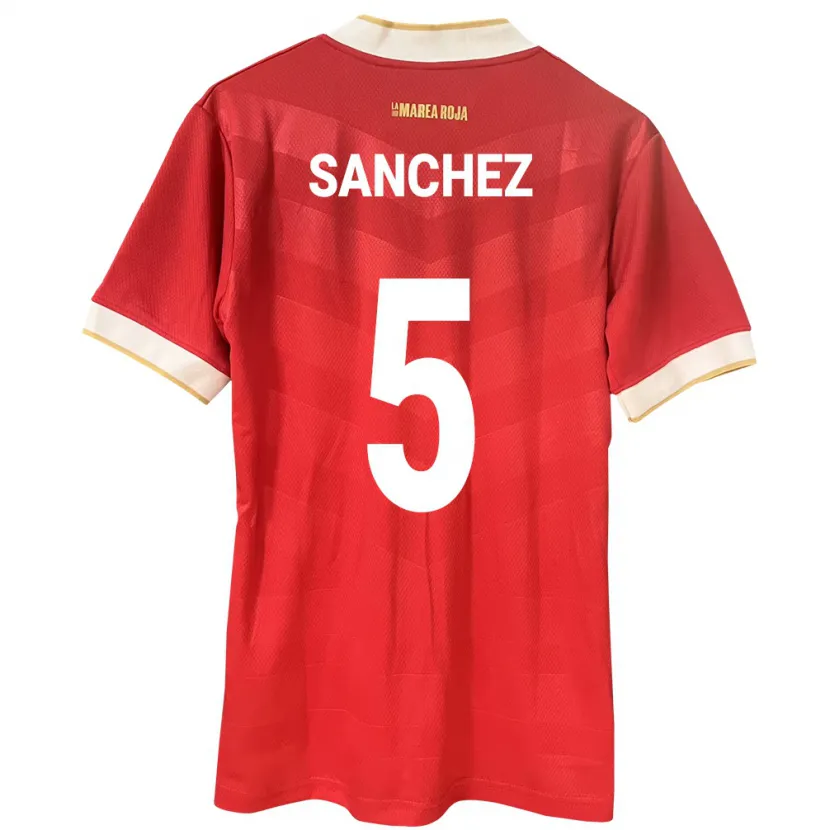 Danxen Hombre Camiseta Panamá Leydis Sánchez #5 Rojo 1ª Equipación 24-26 La Camisa México