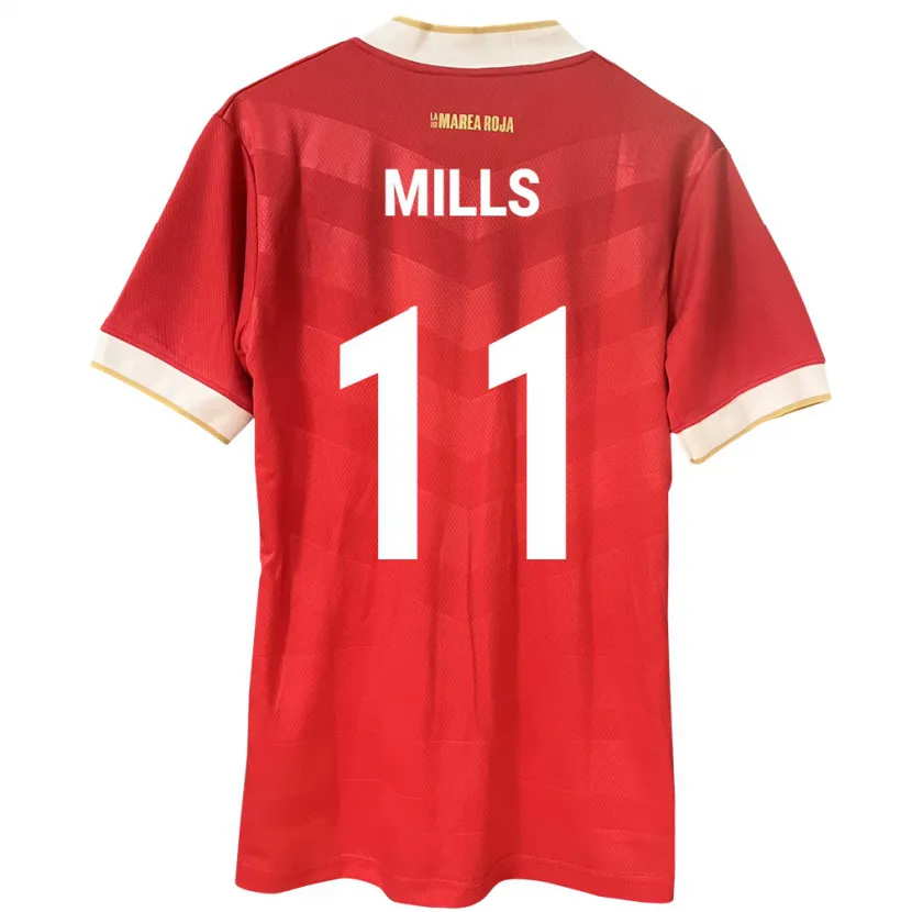 Danxen Hombre Camiseta Panamá Natalia Mills #11 Rojo 1ª Equipación 24-26 La Camisa México