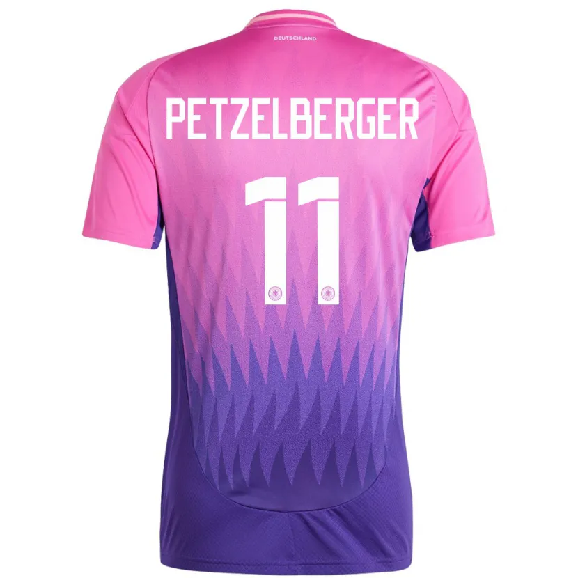 Danxen Hombre Camiseta Alemania Ramona Petzelberger #11 Rosado Morado 2ª Equipación 24-26 La Camisa México