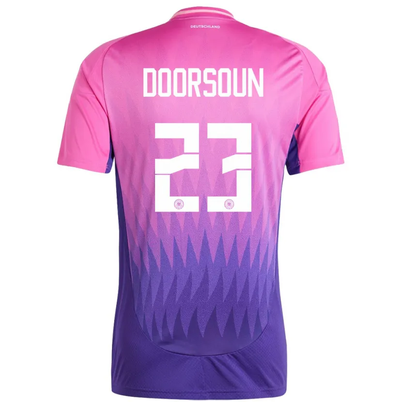 Danxen Hombre Camiseta Alemania Sara Doorsoun #23 Rosado Morado 2ª Equipación 24-26 La Camisa México