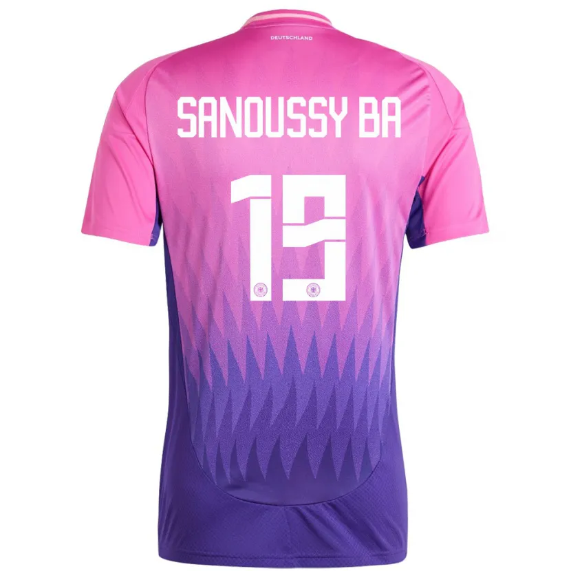 Danxen Hombre Camiseta Alemania Sanoussy Ba #19 Rosado Morado 2ª Equipación 24-26 La Camisa México