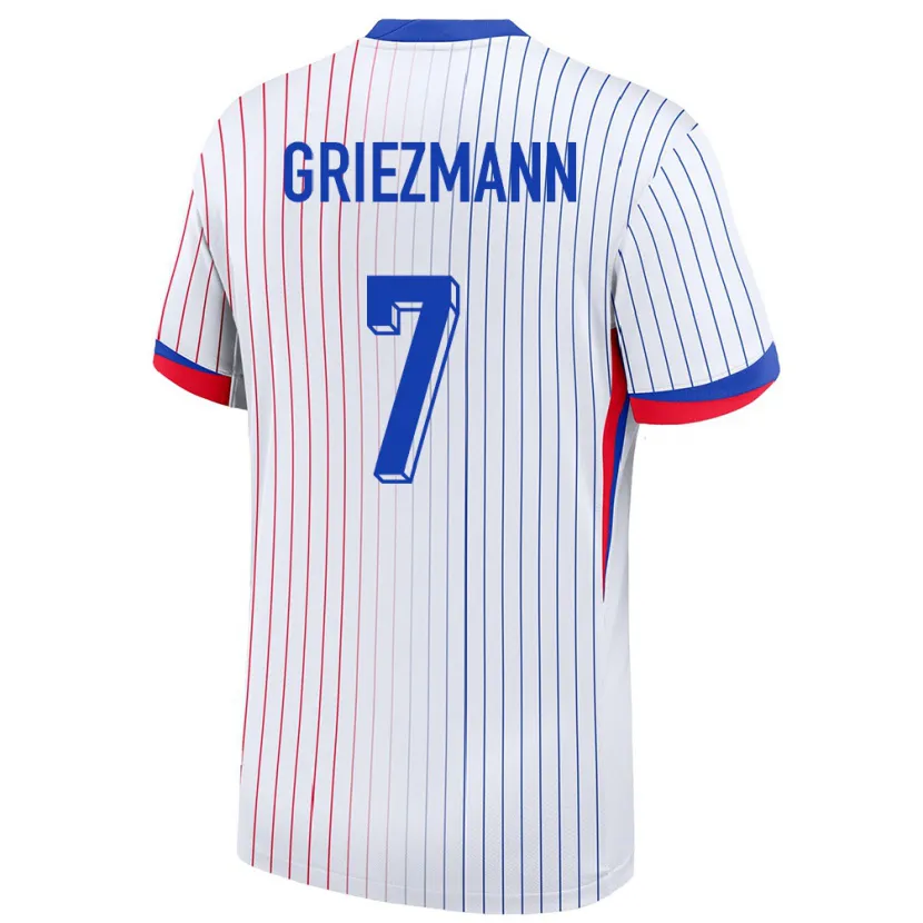 Danxen Hombre Camiseta Francia Antoine Griezmann #7 Blanco 2ª Equipación 24-26 La Camisa México
