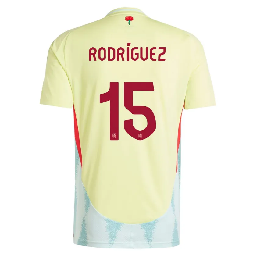 Danxen Hombre Camiseta España Dani Rodriguez #15 Amarillo 2ª Equipación 24-26 La Camisa México