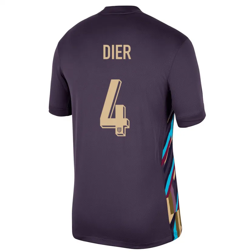 Danxen Hombre Camiseta Inglaterra Eric Dier #4 Pasa Oscura 2ª Equipación 24-26 La Camisa México