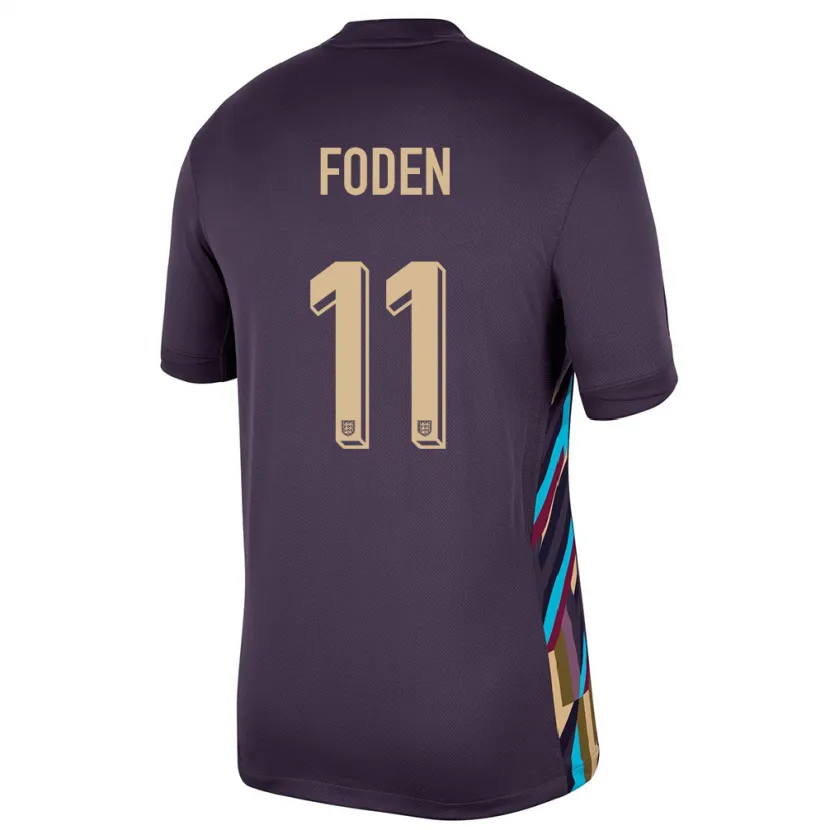 Danxen Hombre Camiseta Inglaterra Phil Foden #11 Pasa Oscura 2ª Equipación 24-26 La Camisa México