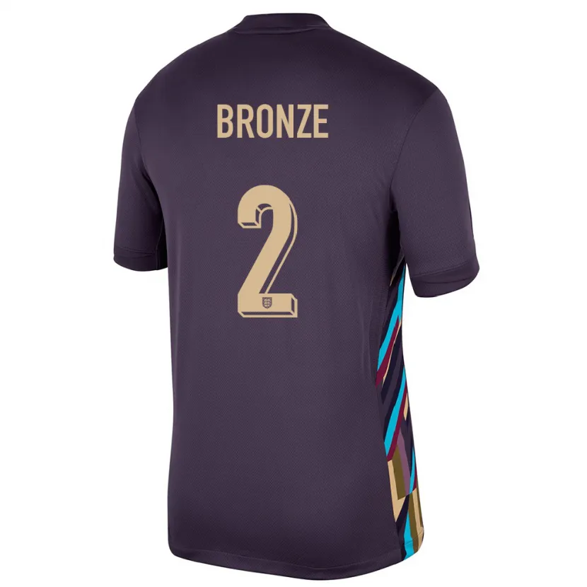 Danxen Hombre Camiseta Inglaterra Lucy Bronze #2 Pasa Oscura 2ª Equipación 24-26 La Camisa México