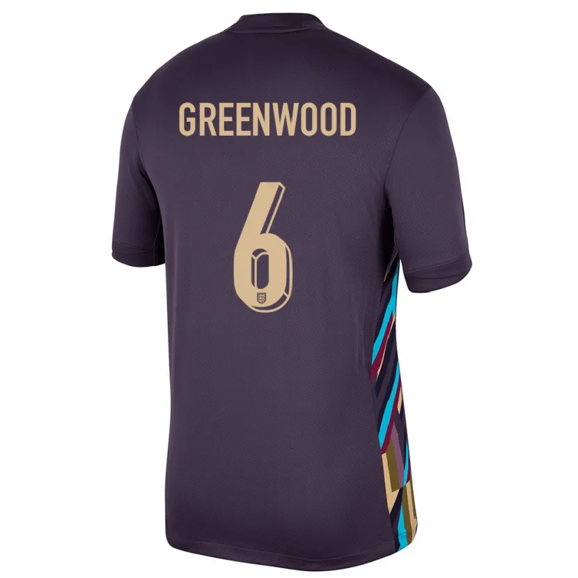 Danxen Hombre Camiseta Inglaterra Alex Greenwood #6 Pasa Oscura 2ª Equipación 24-26 La Camisa México
