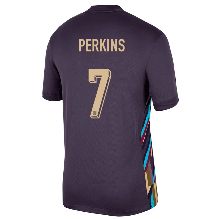 Danxen Hombre Camiseta Inglaterra Sonny Perkins #7 Pasa Oscura 2ª Equipación 24-26 La Camisa México