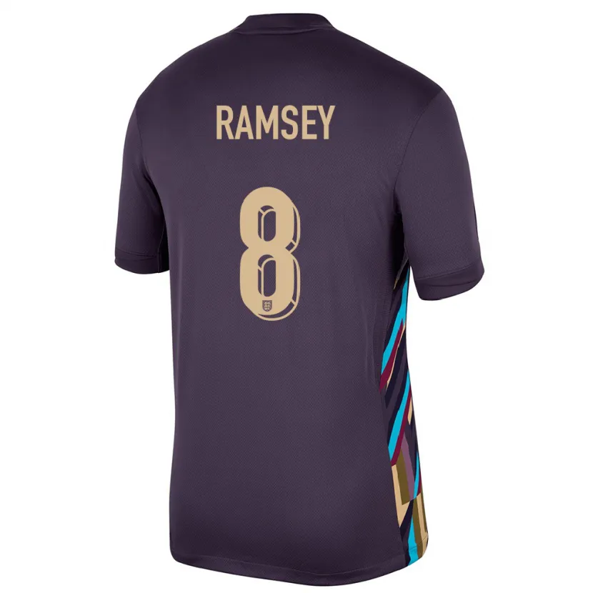Danxen Hombre Camiseta Inglaterra Jacob Ramsey #8 Pasa Oscura 2ª Equipación 24-26 La Camisa México