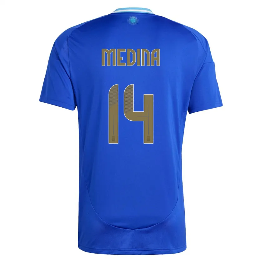 Danxen Hombre Camiseta Argentina Facundo Medina #14 Azul 2ª Equipación 24-26 La Camisa México