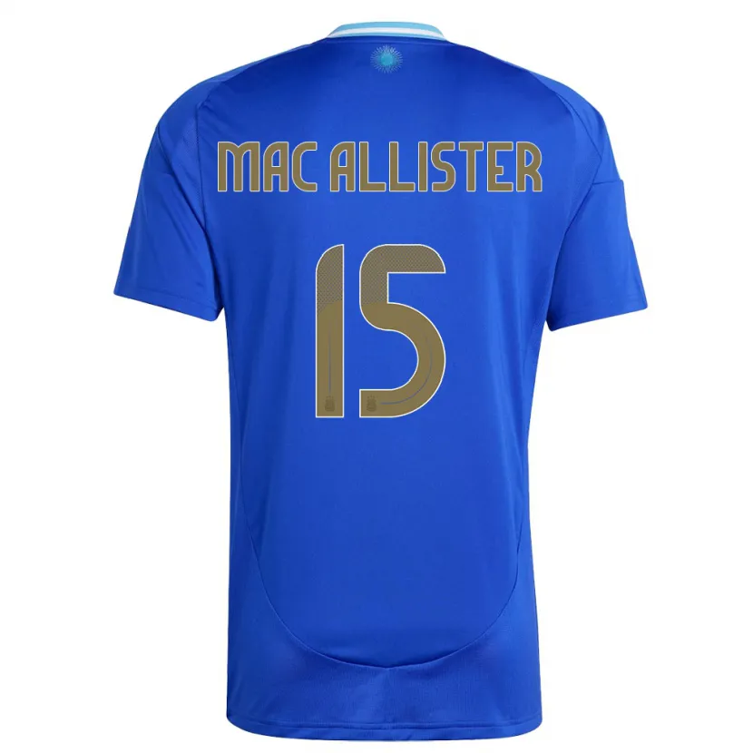 Danxen Hombre Camiseta Argentina Alexis Mac Allister #15 Azul 2ª Equipación 24-26 La Camisa México