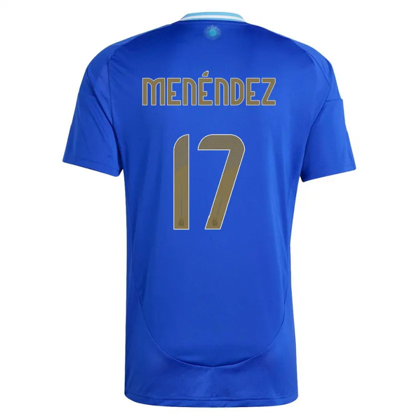 Danxen Hombre Camiseta Argentina Milagros Menendez #17 Azul 2ª Equipación 24-26 La Camisa México