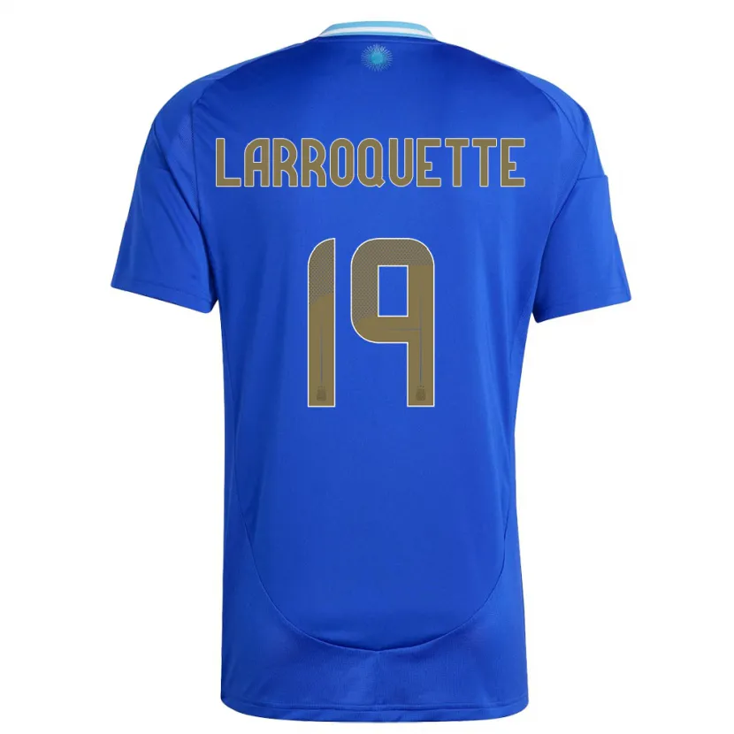 Danxen Hombre Camiseta Argentina Mariana Larroquette #19 Azul 2ª Equipación 24-26 La Camisa México