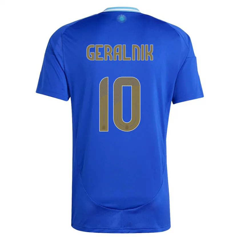 Danxen Hombre Camiseta Argentina Tiago Geralnik #10 Azul 2ª Equipación 24-26 La Camisa México