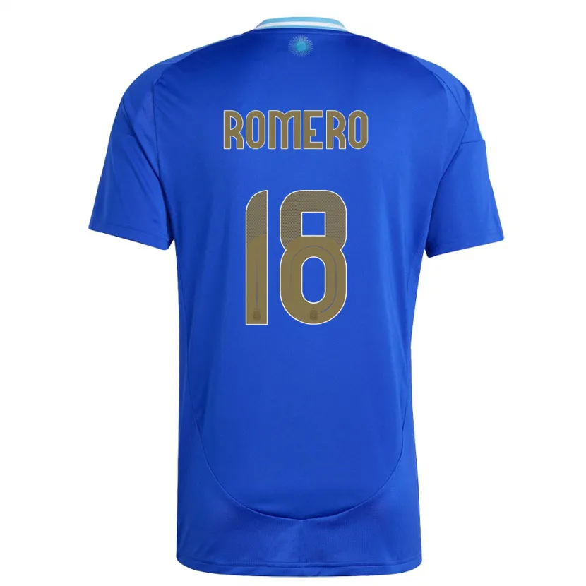 Danxen Hombre Camiseta Argentina Luka Romero #18 Azul 2ª Equipación 24-26 La Camisa México