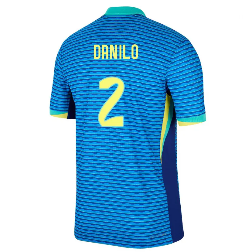 Danxen Hombre Camiseta Brasil Danilo #2 Azul 2ª Equipación 24-26 La Camisa México