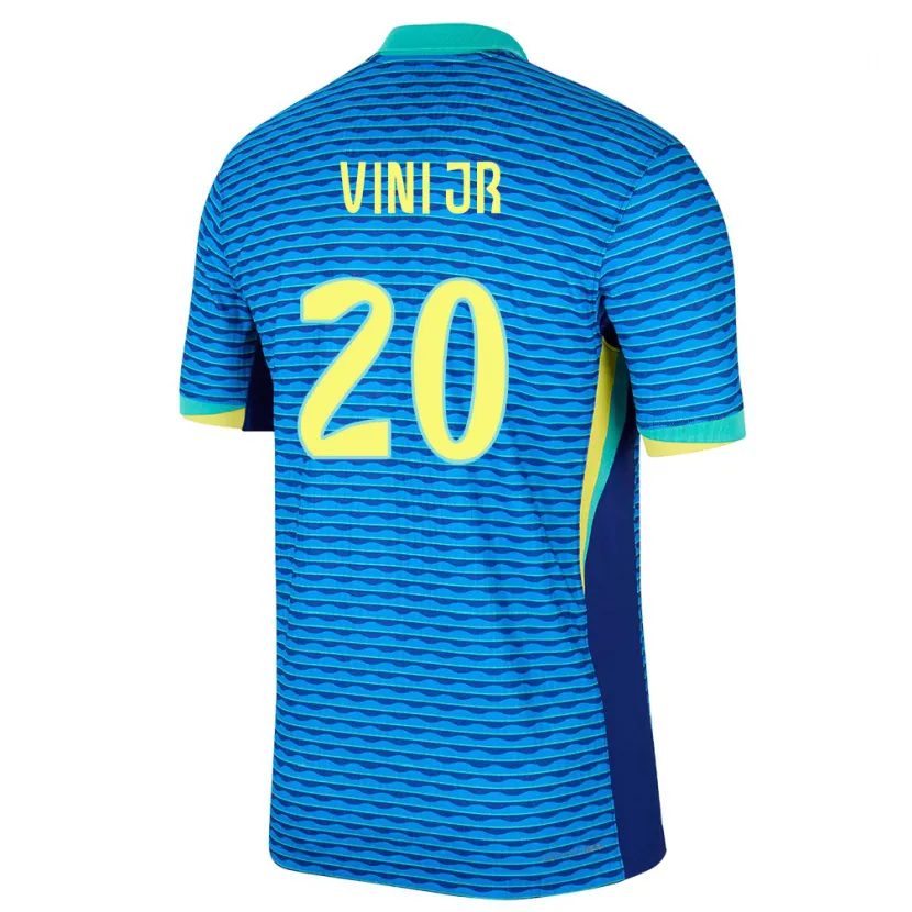 Danxen Hombre Camiseta Brasil Vinicius Junior #20 Azul 2ª Equipación 24-26 La Camisa México