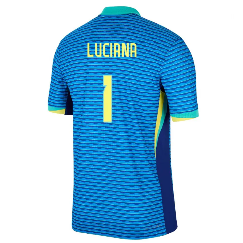 Danxen Hombre Camiseta Brasil Luciana #1 Azul 2ª Equipación 24-26 La Camisa México