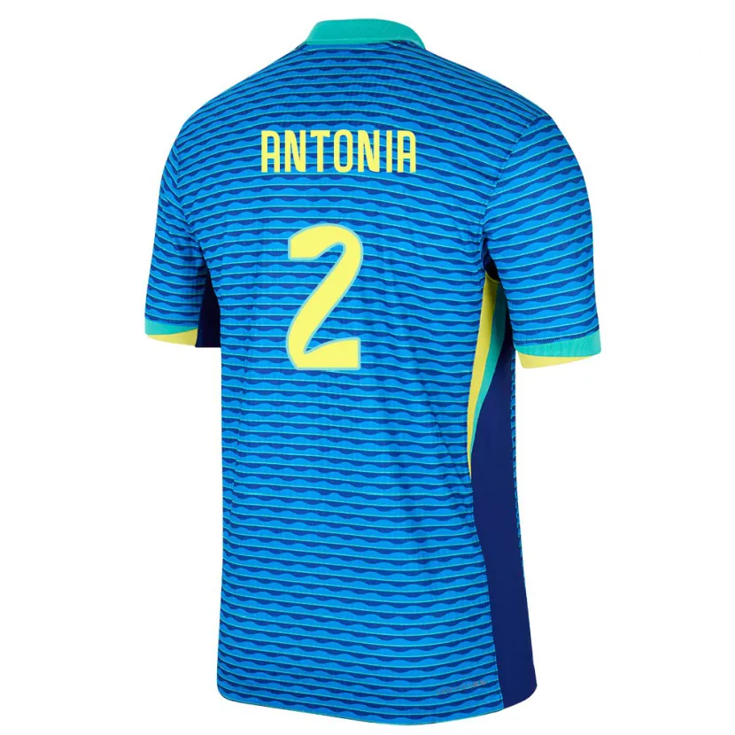 Danxen Hombre Camiseta Brasil Antonia #2 Azul 2ª Equipación 24-26 La Camisa México