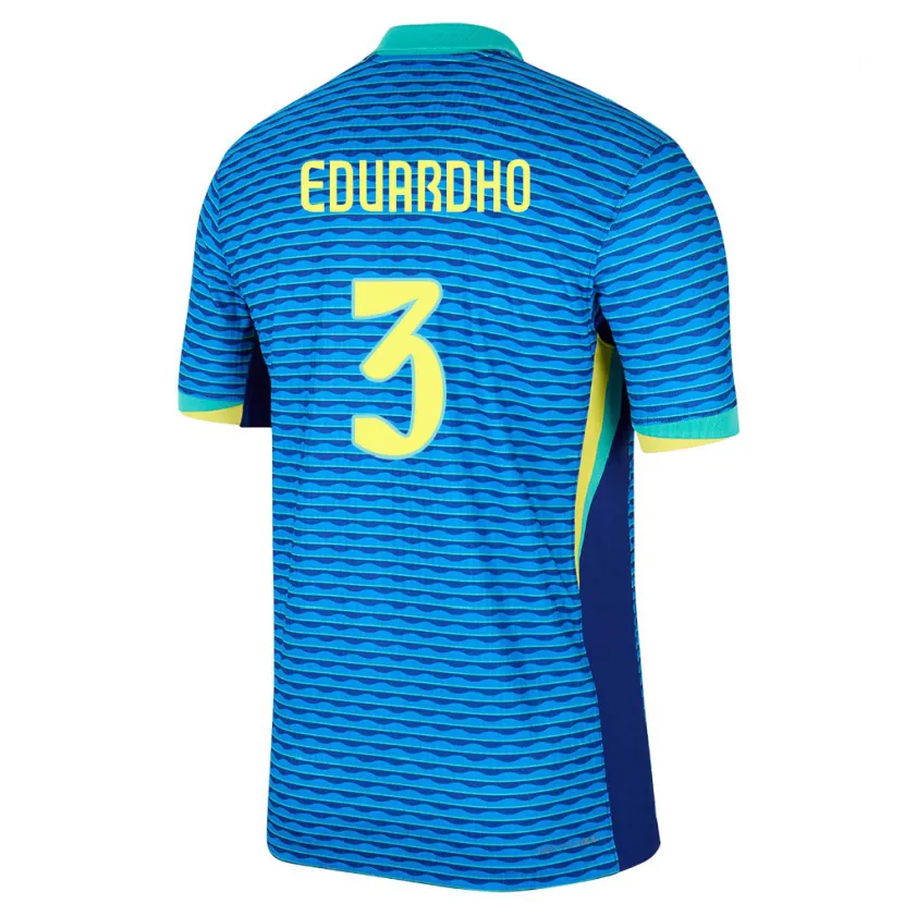 Danxen Hombre Camiseta Brasil Eduardho #3 Azul 2ª Equipación 24-26 La Camisa México
